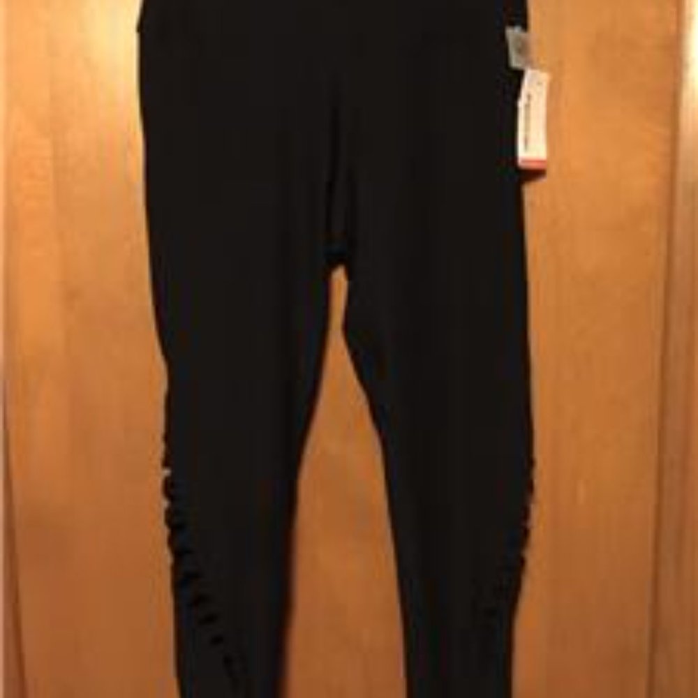 MARIKA POWERTEK PERFORMANCE BLACK CUTOUT LEGGINGS